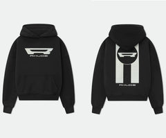 RHUDE Racing R Logo Pullover Hoodie Black