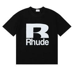 Rhude Big R Logo Front Print Oversized Tee