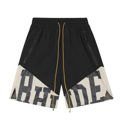 Rhude Color Block Zip Pocket Street Shorts