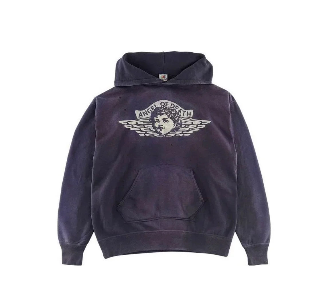 Saint Michael "ANGEL OF DEATH" Hoodie - Purple/Black