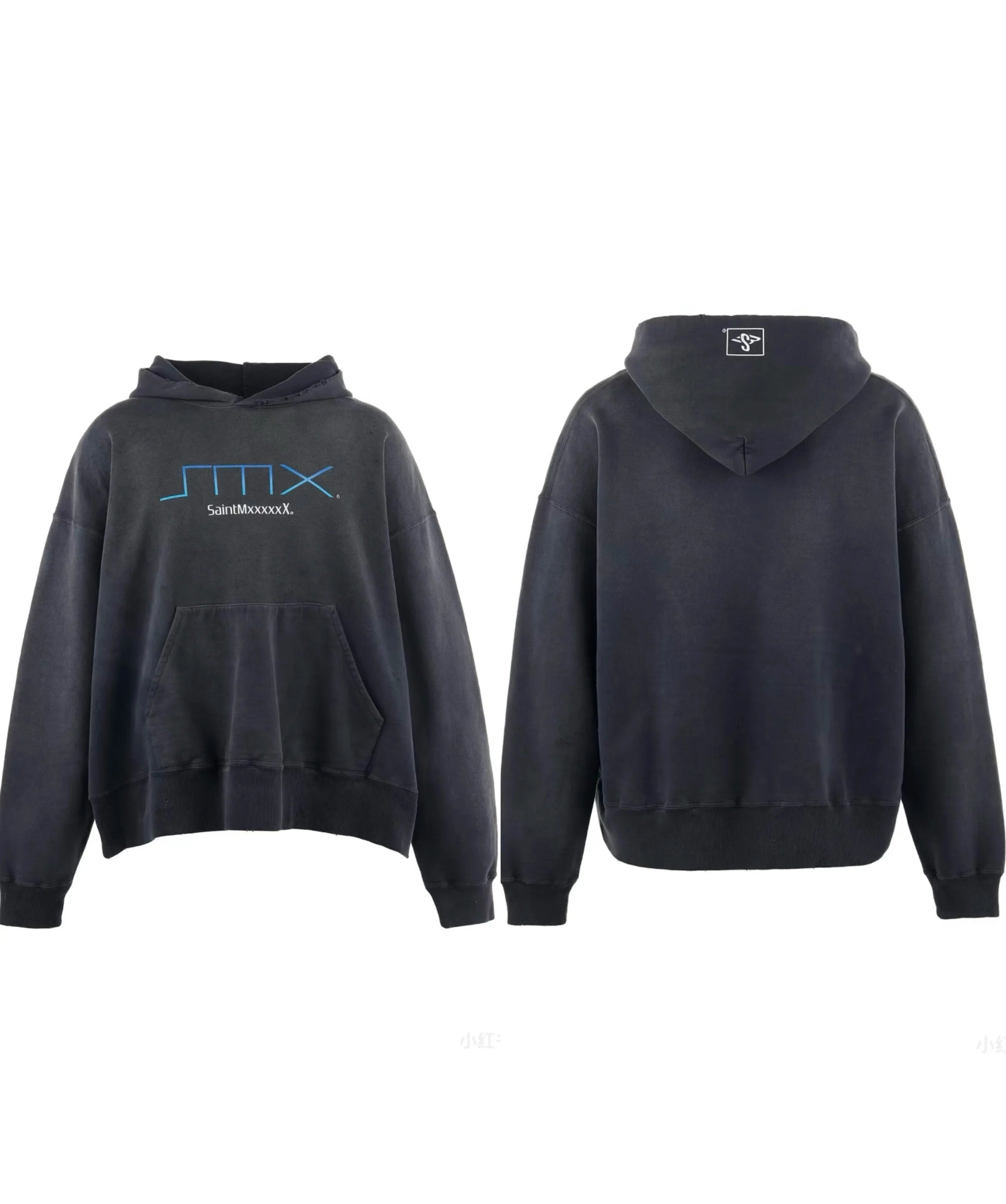Saint Michael "JTMX" Minimalist Hoodie - Black